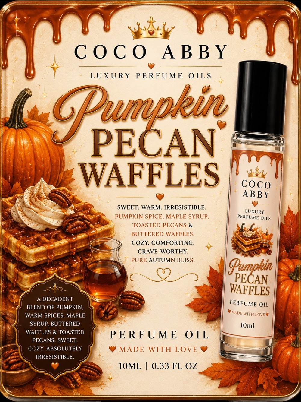 Pumpkin Pecan Waffles Perfume Oil – Amber Brown - Picture 2 of 2